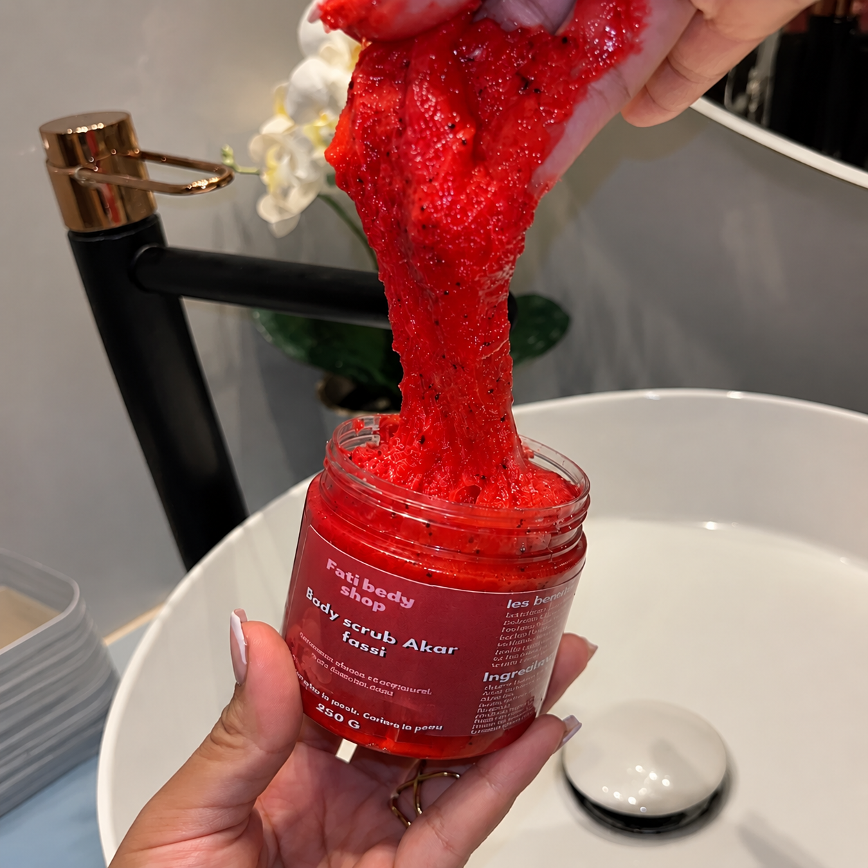 Body scrub – Aker Fassi marocain & fraise