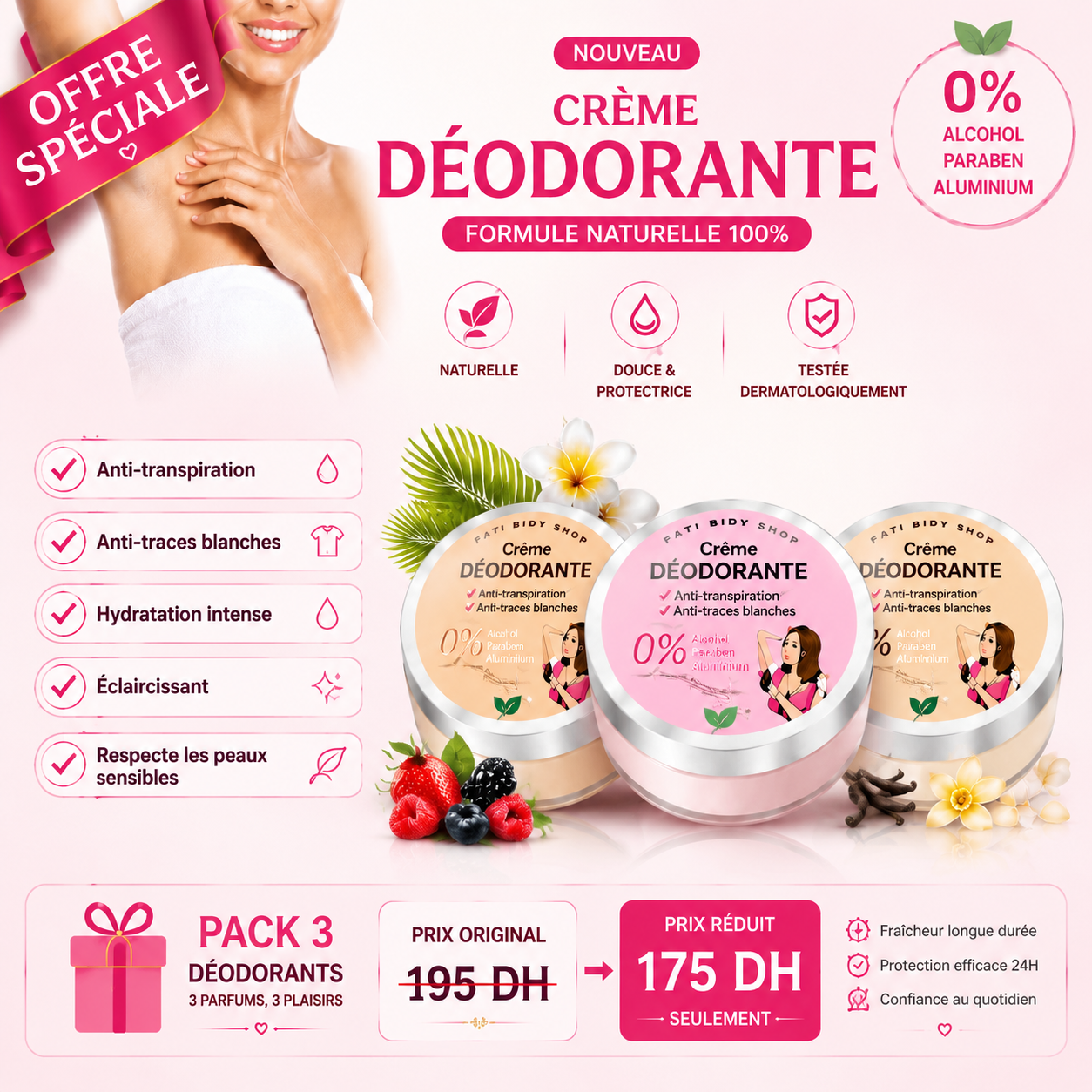 Packs 3 déodorant 🎀