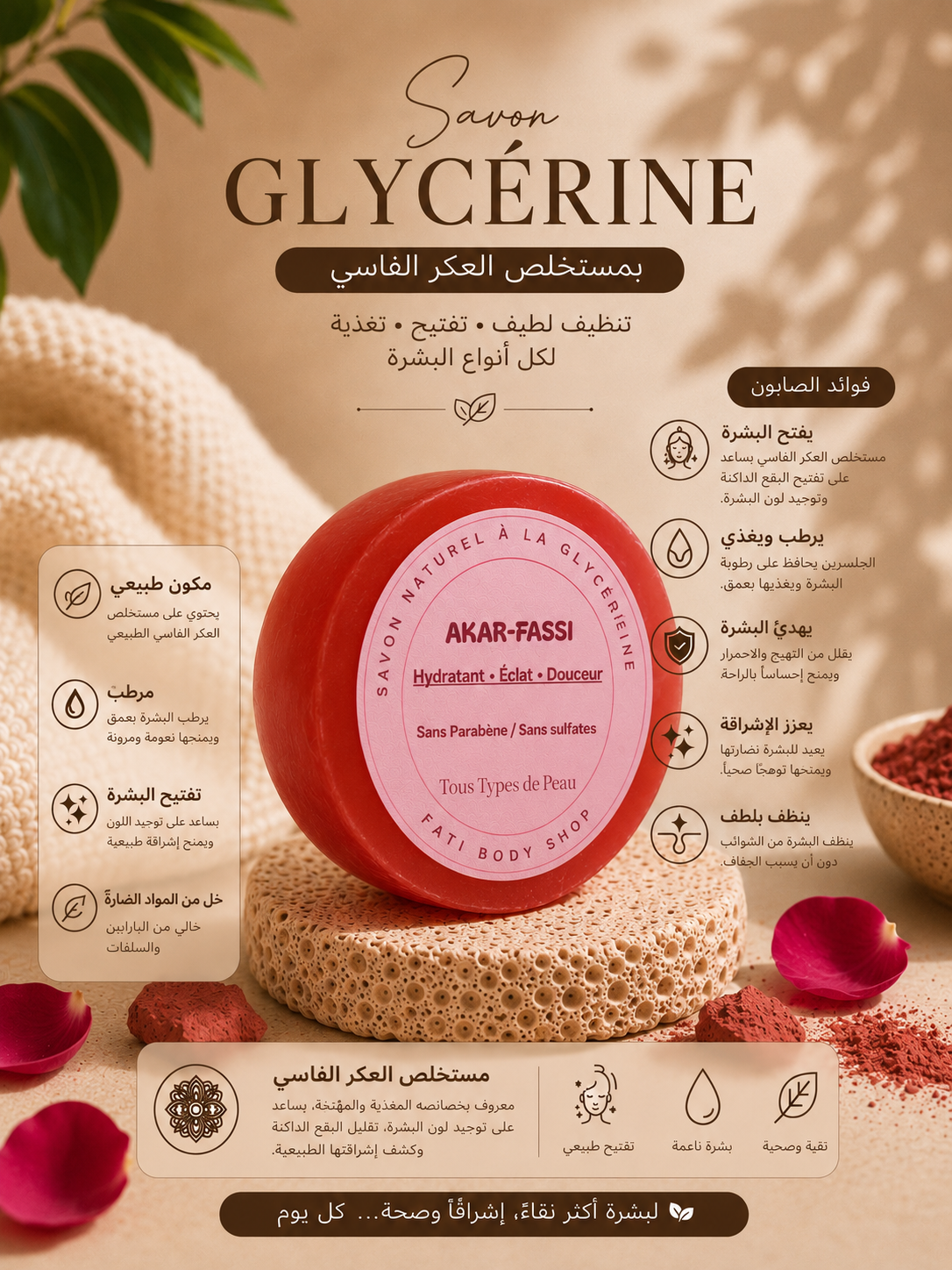 Savon soin visage naturel à la glycérine