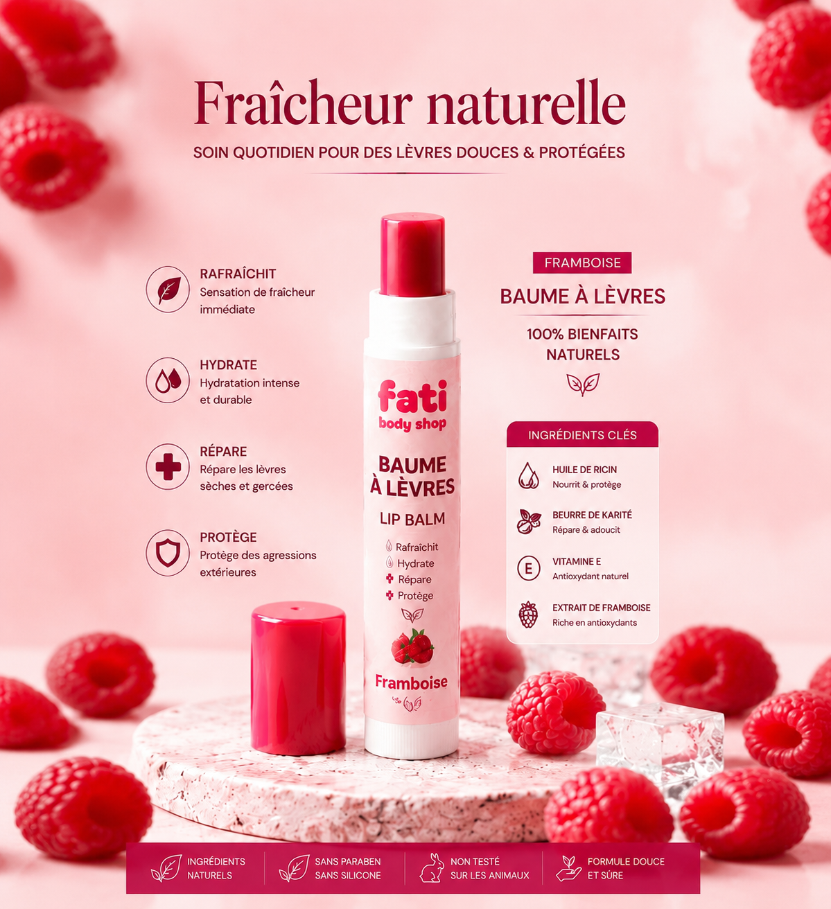 💄 Nourishing & Protective Lip Balm – Red Berries SPF 30