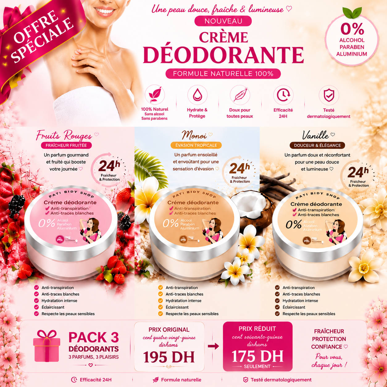 Packs 3 déodorant 🎀