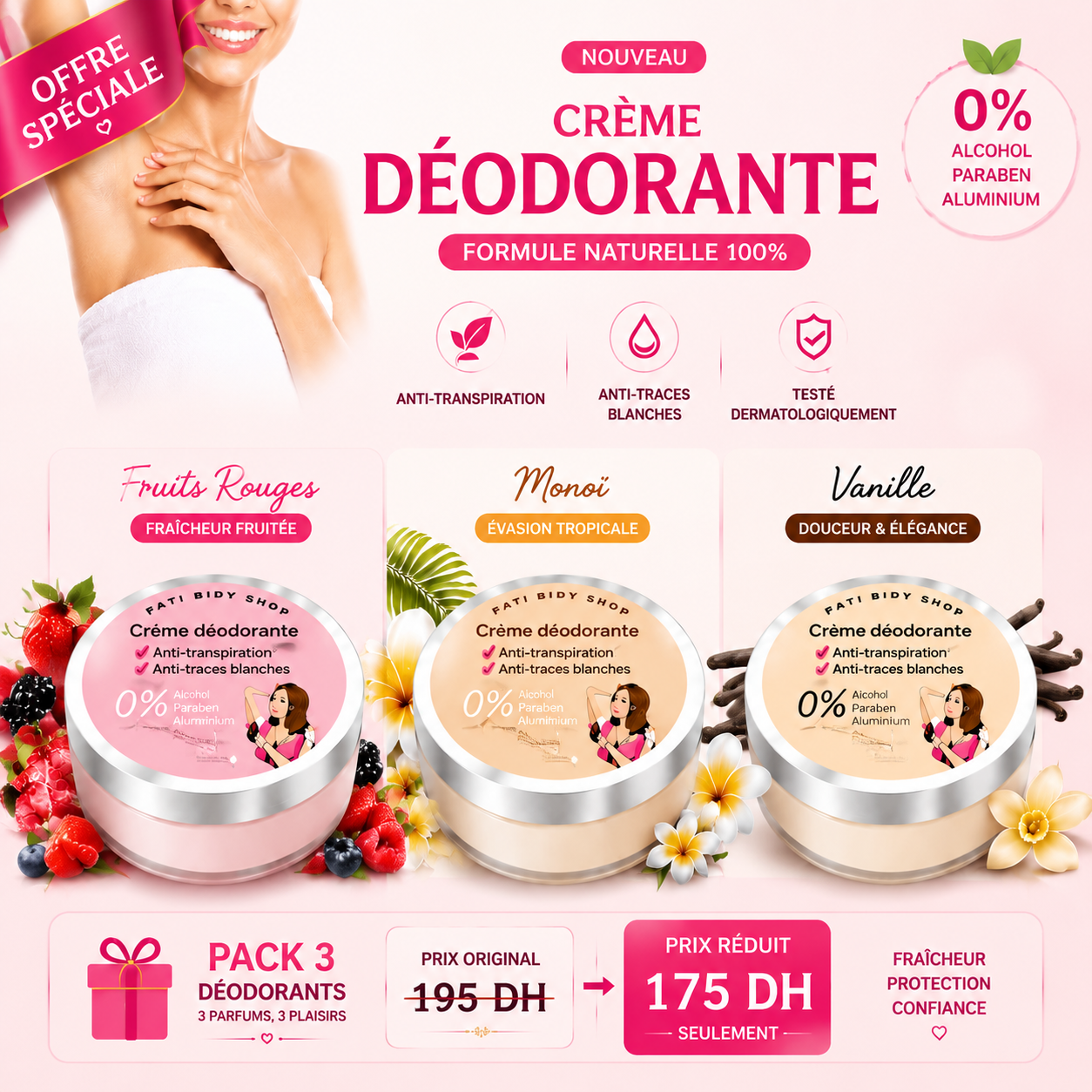 Packs 3 déodorant 🎀