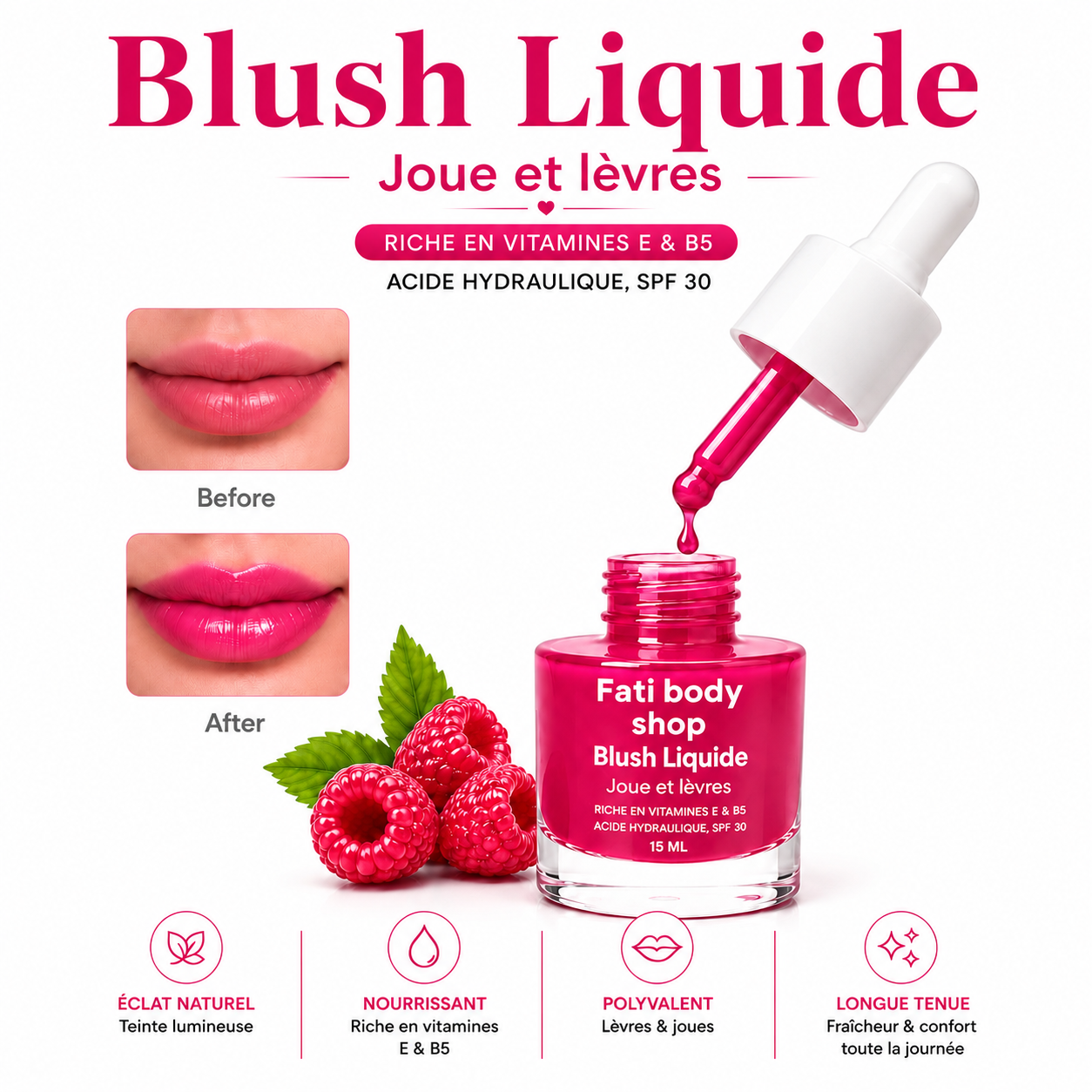 Blush Liquide Naturel
    🍓 Soin Enrichi en Vitamines